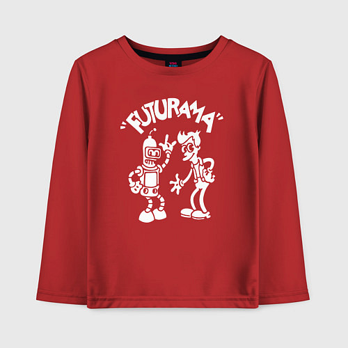 Детский лонгслив Futurama Cartoon / Красный – фото 1
