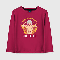 Лонгслив хлопковый детский Khabib: The Eagle, цвет: маджента
