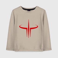 Лонгслив хлопковый детский Quake logo, цвет: миндальный