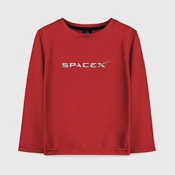 Лонгслив хлопковый детский SpaceX, цвет: красный