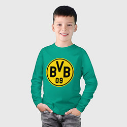 Лонгслив хлопковый детский BVB 09, цвет: зеленый — фото 2