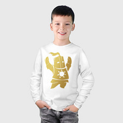Лонгслив хлопковый детский Praise the Sun!, цвет: белый — фото 2