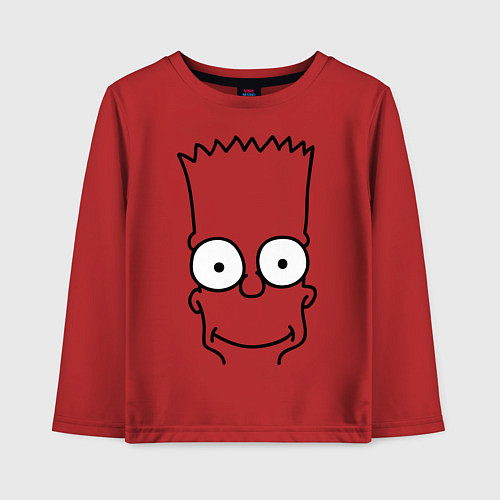 Детский лонгслив Bart Face / Красный – фото 1