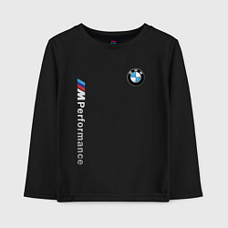 Лонгслив хлопковый детский BMW M PERFORMANCE БМВ, цвет: черный