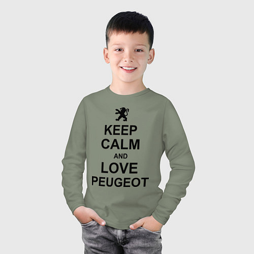 Детский лонгслив Keep Calm & Love Peugeot / Авокадо – фото 3