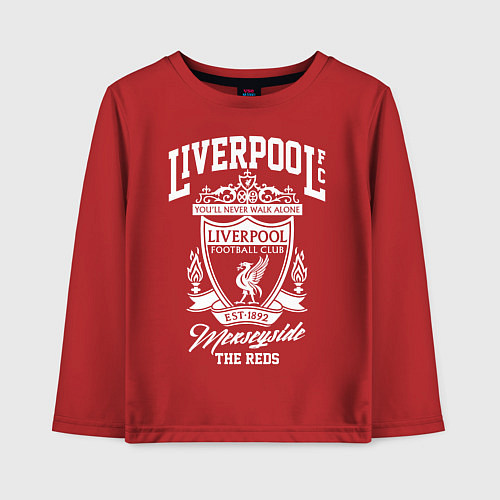 Детский лонгслив Liverpool: Est 1892 / Красный – фото 1