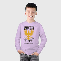 Лонгслив хлопковый детский Khabib: The Eagle, цвет: лаванда — фото 2