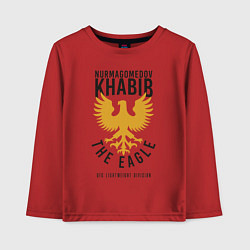 Лонгслив хлопковый детский Khabib: The Eagle, цвет: красный