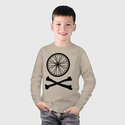 Лонгслив хлопковый детский Bicycle, цвет: миндальный — фото 2