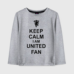 Детский лонгслив Keep Calm & United fan