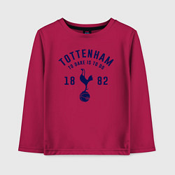 Лонгслив хлопковый детский FC Tottenham 1882, цвет: маджента