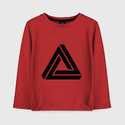 Лонгслив хлопковый детский Triangle Visual Illusion, цвет: красный