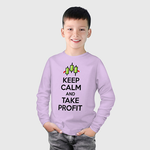 Детский лонгслив Keep Calm & Take profit / Лаванда – фото 3