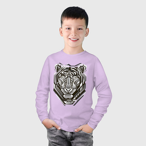 Детский лонгслив Geometric tiger / Лаванда – фото 3