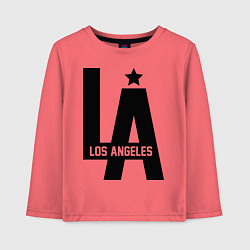 Лонгслив хлопковый детский Los Angeles Star, цвет: коралловый