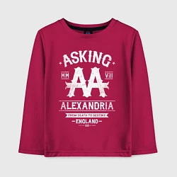Лонгслив хлопковый детский Asking Alexandria: England, цвет: маджента