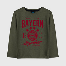 Лонгслив хлопковый детский Bayern Munchen 1900, цвет: меланж-хаки