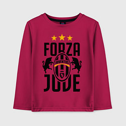 Лонгслив хлопковый детский Forza Juve, цвет: маджента