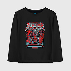 Лонгслив хлопковый детский Metallica: Robot Style, цвет: черный