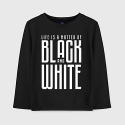 Лонгслив хлопковый детский Juventus: Black & White, цвет: черный