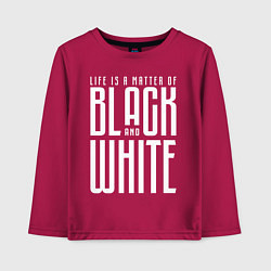 Лонгслив хлопковый детский Juventus: Black & White, цвет: маджента
