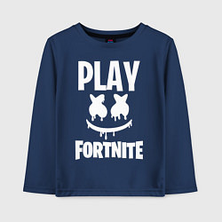 Лонгслив хлопковый детский Marshmello: Play Fortnite, цвет: тёмно-синий