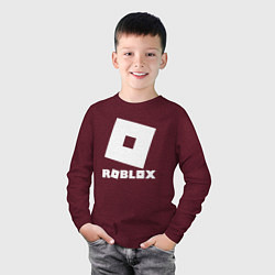 Лонгслив хлопковый детский ROBLOX, цвет: меланж-бордовый — фото 2