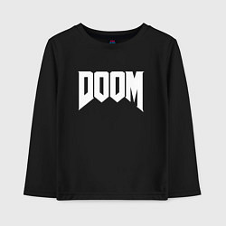 Лонгслив хлопковый детский DOOM, цвет: черный
