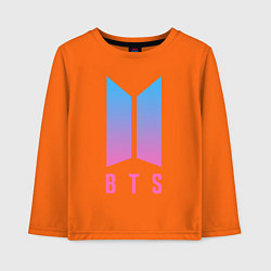 Лонгслив хлопковый детский BTS: Neon V, цвет: оранжевый