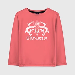 Лонгслив хлопковый детский Stone Sour, цвет: коралловый