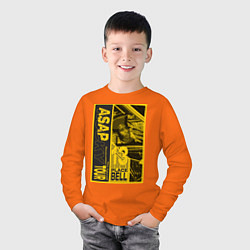 Лонгслив хлопковый детский ASAP Rocky: Place Bell, цвет: оранжевый — фото 2