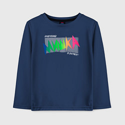 Лонгслив хлопковый детский Mishka NYC x Tessa Violet, цвет: тёмно-синий