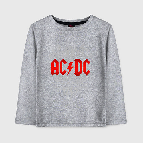 Детский лонгслив AC/DC: Black Ice / Меланж – фото 1