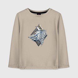 Лонгслив хлопковый детский Space Wolves, цвет: миндальный