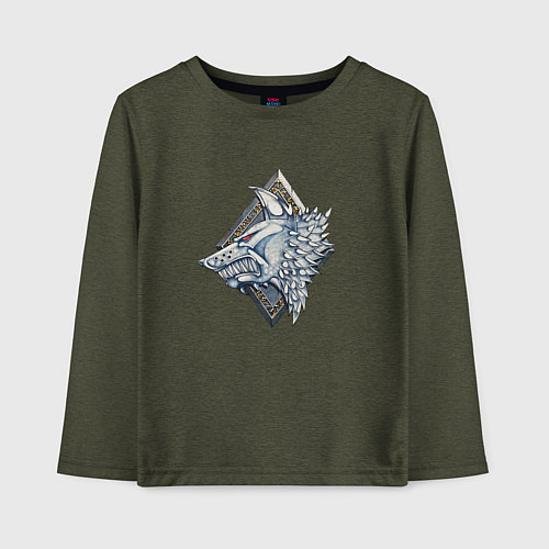 Детский лонгслив Space Wolves / Меланж-хаки – фото 1