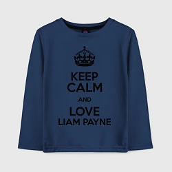 Лонгслив хлопковый детский Keep Calm & Love Liam Payne, цвет: тёмно-синий
