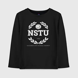 Лонгслив хлопковый детский NSTU, цвет: черный