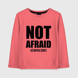 Лонгслив хлопковый детский Not Afraid, цвет: коралловый