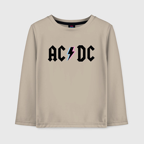 Детский лонгслив AC/DC / Миндальный – фото 1