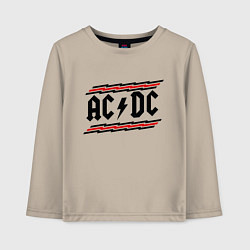 Лонгслив хлопковый детский AC/DC Voltage, цвет: миндальный