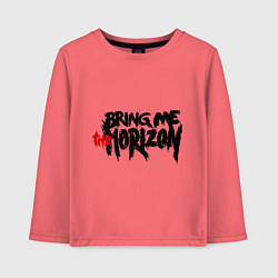 Лонгслив хлопковый детский Bring me the horizon, цвет: коралловый