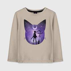 Лонгслив хлопковый детский Pretty Soldier Sailor Moon, цвет: миндальный