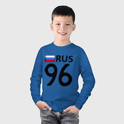 Лонгслив хлопковый детский RUS 96, цвет: синий — фото 2