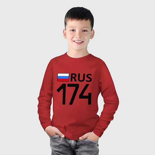 Детский лонгслив RUS 174 / Красный – фото 3