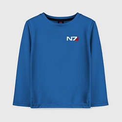 Лонгслив хлопковый детский Mass Effect N7, цвет: синий