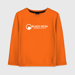 Лонгслив хлопковый детский Black Mesa: Research Facility, цвет: оранжевый