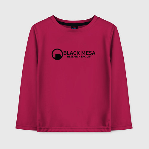 Детский лонгслив Black Mesa: Research Facility / Маджента – фото 1