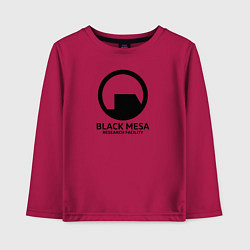 Лонгслив хлопковый детский Black Mesa: Research Facility, цвет: маджента