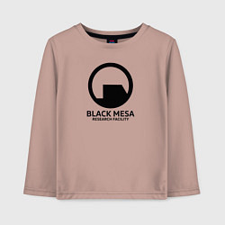 Лонгслив хлопковый детский Black Mesa: Research Facility, цвет: пыльно-розовый