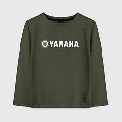 Лонгслив хлопковый детский YAMAHA, цвет: меланж-хаки